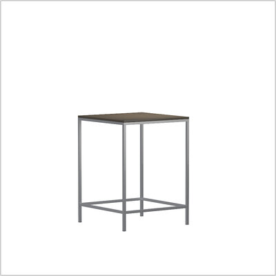 NewYork steel Stehtisch 80 x 80 wenge schraeg
